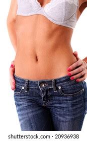 Sexy Fit Woman Jeans Naked Stomach Stock Photo 33393031 Shutterstock