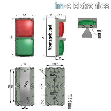 Sa Led Set R G Led Einzel Ampel Set Quadra Lux Rot Gr N Shop