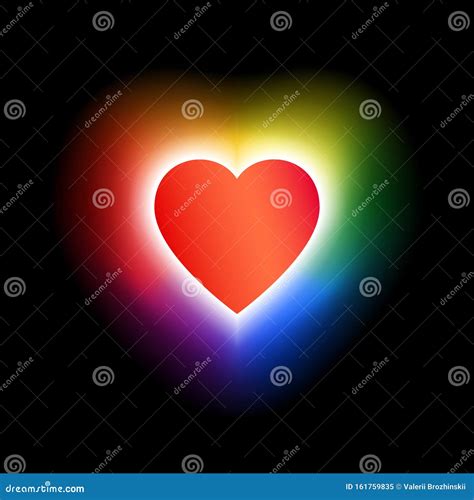 Ícone Lgbt De Saída Coração Brilhante Símbolo Da Liberdade De Lésbica Gay Bissexual