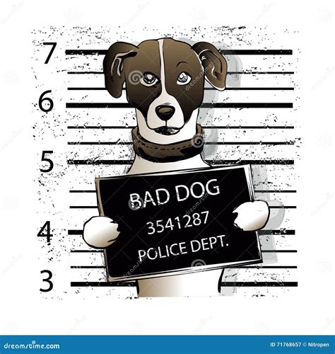 Cartoon Dog Prisoner .criminal Dog . Stock Vector - Image: 71768657