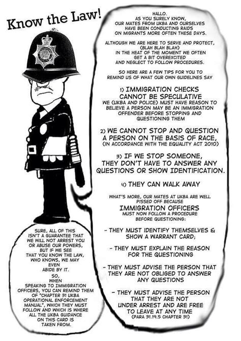 List of rights etc if you are stopped by UKBA officials. : r/unitedkingdom