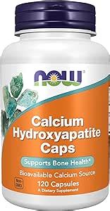 Amazon.com: NOW Foods Supplements, Calcium Hydroxyapatite Caps ...