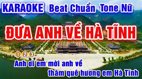 Đưa Anh Về Hà Tĩnh Tone Nữ Karaoke Beat Chuẩn PVQ Karaoke YouTube