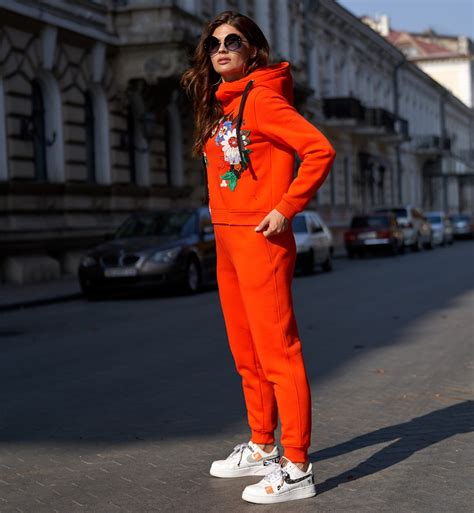 Женский Спортивный Костюм Оранжевого Цвета Ханна на OJ FASHION