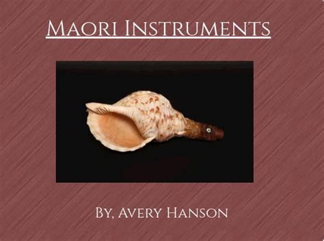 "Maori Instruments" - Free stories online. Create books for kids ...