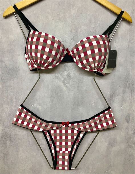 Conjunto Lingerie Xadrez Lingerie Feminina Suspiro Intimo Nunca Usado 30063655 Enjoei