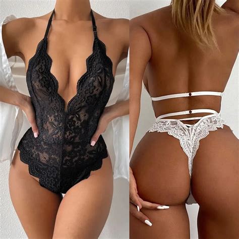 Sexy Bodysuit Woman Lingerie Babydoll Lace One Piece Bodysuit Porno Erotic Pajamas 18 Adult