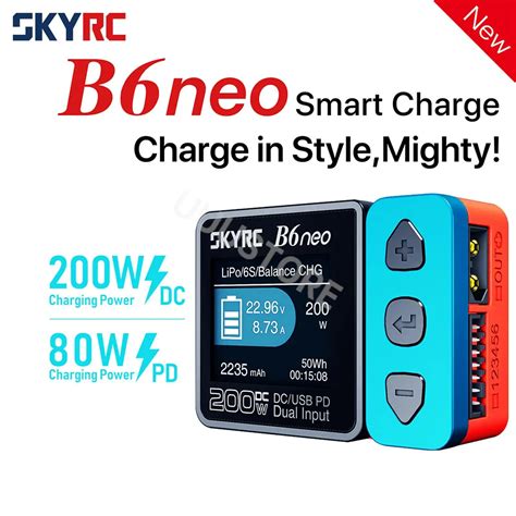 SKYRC B6 NEO B6NEO Smart Charger DC 200W PD 80W LiPo Battery Balance