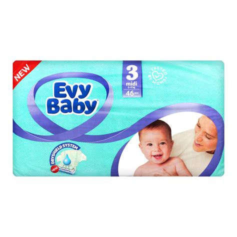Подгузники детские 5-9кг 3 Midi Evy Baby 46шт Evy Baby(8690506403089 ...