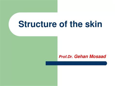 Ppt Structure Of The Skin Powerpoint Presentation Free Download Id