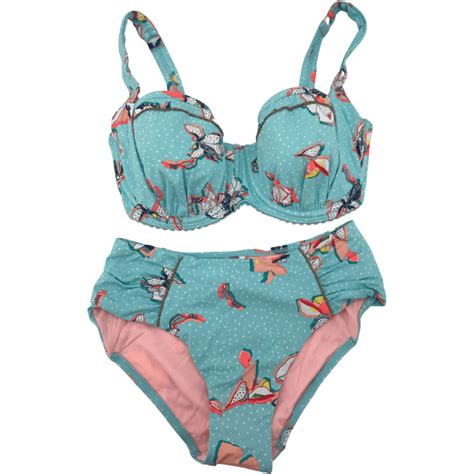 Sunseeker Womens Bathing Suit Bikini Various Sizes Aqua Pattern Canadawide Liquidations