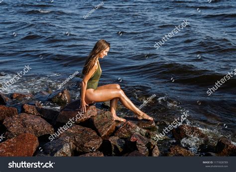 Beautiful Sexy Brunette Girl Swimsuit Lingerie Stock Photo Shutterstock
