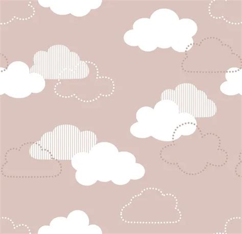 Papel De Parede Adesivo Bebe Nude Quarto Infantil Nuvem m Frete grátis