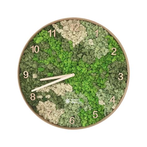 Machové hodiny - kopcovitý mach | Mossdesign