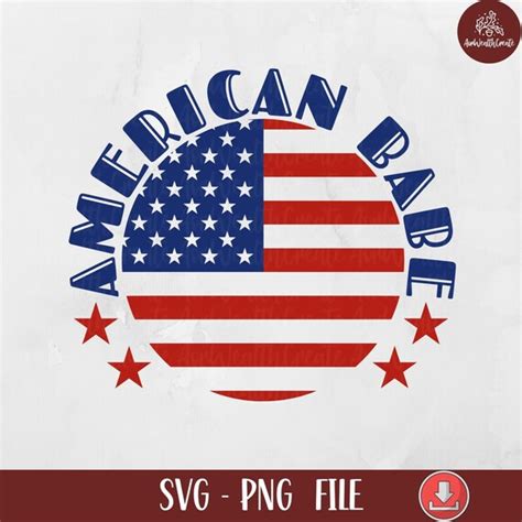 American Babe Svg Retro Patriotic Svg 4th Of July Svg Etsy