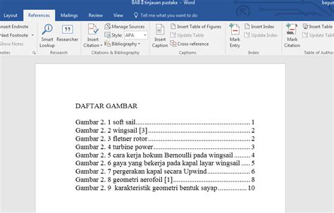 Cara Membuat Daftar Gambar Dan Tabel Secara Otomatis Pada Ms Word 2016 Dengan Cepat Dan Mudah