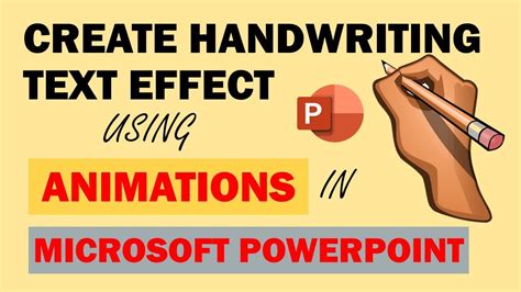 Handwriting Text Effect In PowerPoint 2010 WHITEBOARD EFFECT