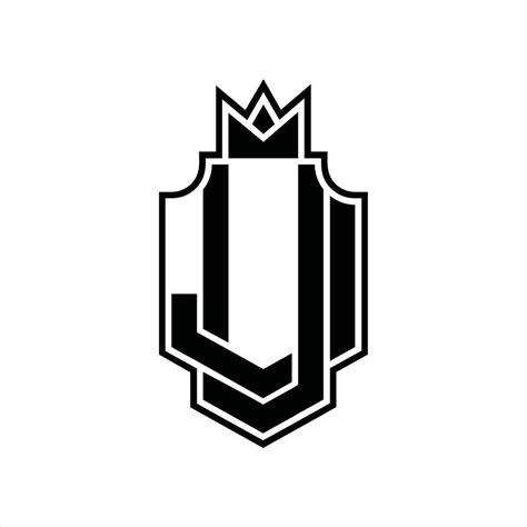UJ Logo monogram design template 16570205 Vector Art at Vecteezy
