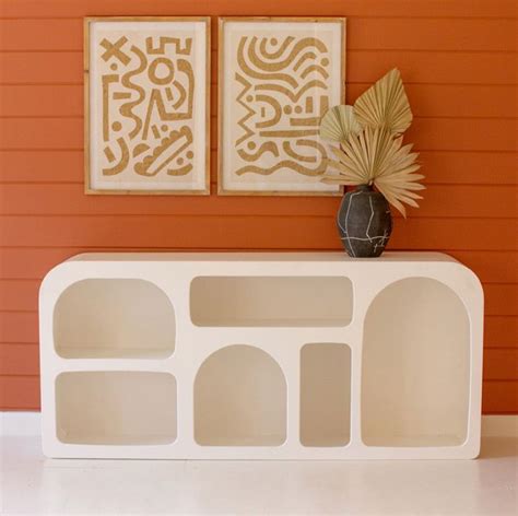 White Wood Console Table | White console table, Wood console table ...