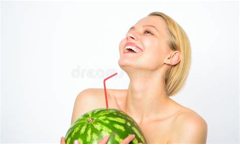 Taste Of Summer Concept Watermelon Vitamin Beverage Stock Photo Image Of Nude Isolated