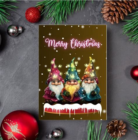 Gay Christmas Card Ho Ho Homo Gnomes Etsy