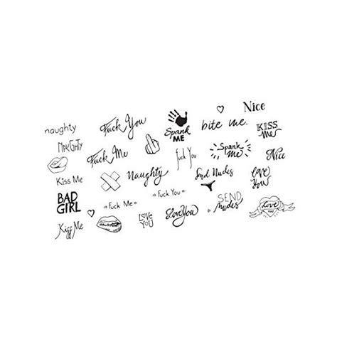 Neva Nude FOOK YU SOUP Lot De Tatouages Temporaires Avec Mots Et Sy