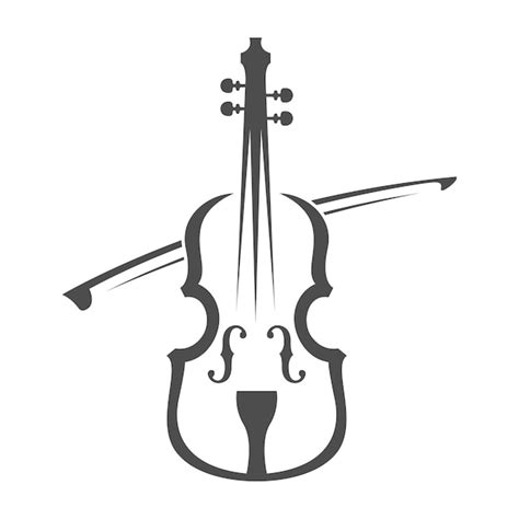 Création Dicône Logo Violon Vecteur Premium