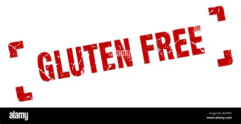 Gluten Free Stamp Gluten Free Square Grunge Sign Gluten Free Stock
