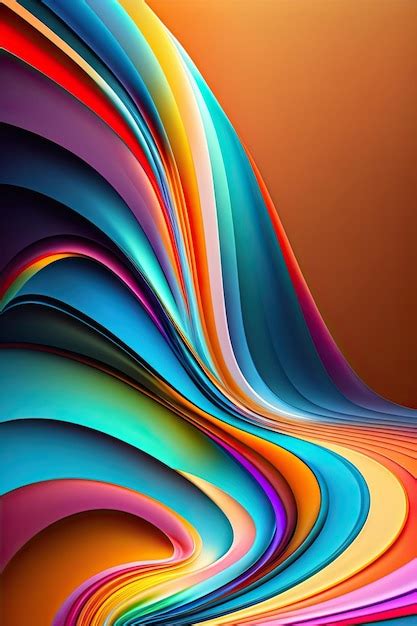 Premium Ai Image Abstract Colorful Wave Background For Design Created