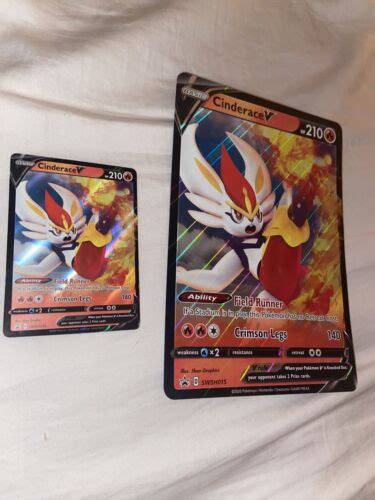 CINDERACE V Pokemon SWSH083 Jumbo ULTRA RARE Full Art Holo Promo