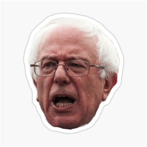 Copy Of Feel The Bern Bernie Sanders Face Png Sticker For Sale By