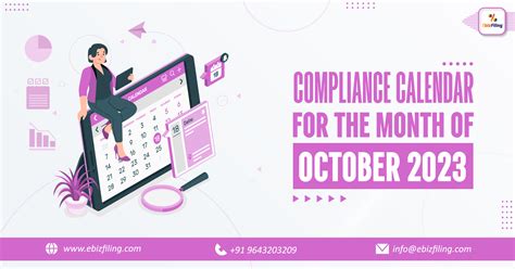 Compliance Calendar For The Month Of October Ebizfiling