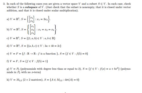 Solved In Each Of The Following Cases You Are Given A Vector