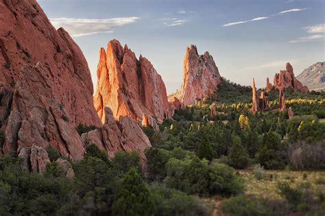 Usa, Colorado, Colorado Springs, Garden Of Gods, Rock Formations ...