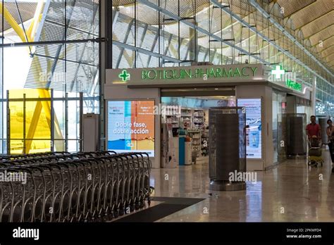 Architectural detail of Adolfo Suárez Madrid–Barajas Airport, commonly ...