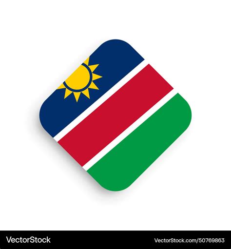 Rhombus Flag Of Namibia Royalty Free Vector Image