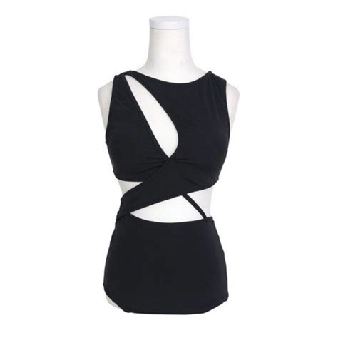 Cut Out Swimsuit Black Hitam New Bikini Baju Renang On Carousell