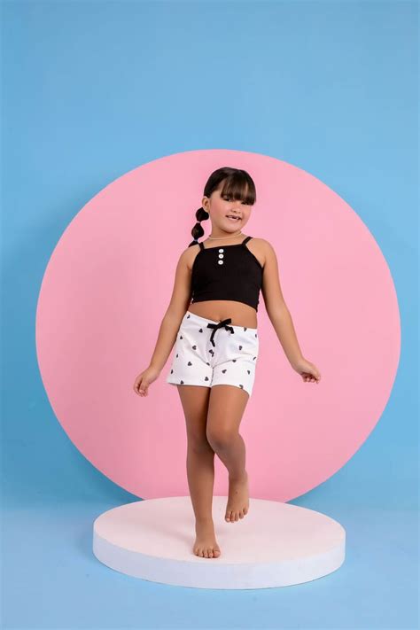 Pijama Sued Canelado Cora O Infantil Preto Imp Rio Lingerie