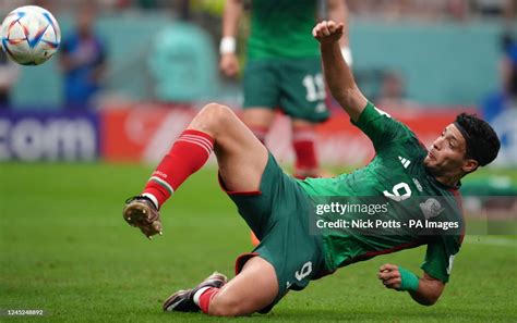 Mexicos Raul Jimenez During The Fifa World Cup Group C Match At The