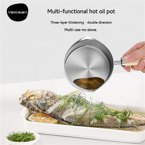Velosangerman Brand Hot Oil Special Pot Ml Stainless Steel Oil Splashing Small Pot