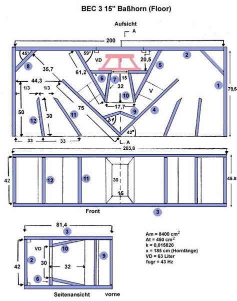 Bass Horn Speaker Plans