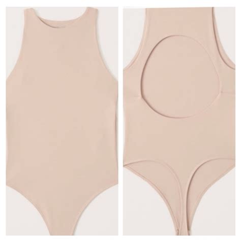 Abercrombie Fitch Tops Abercrombie Fitch Nude Open Back Bodysuit Poshmark