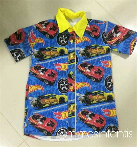 Camisa Social Temática Infantil Hot Wheels Elo