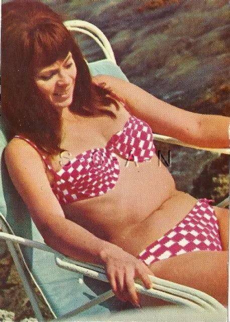 Pinup Espagnole Originale Des Ann Es Semi Nue Pc Brunette Bikini Carreaux Rouges