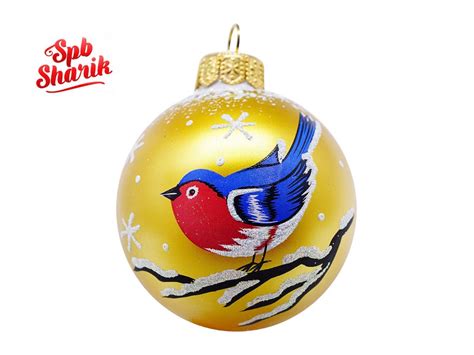 Елочный шар "Блюз" купить в интернет-магазине SpbSharik за 110 руб