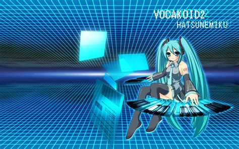 Wallpaper Anime Blue Hair Technology Girl Screenshot Graphics