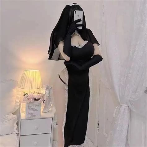 Sexy Nun Dress Hot Nun Attire For Cosplay Tease