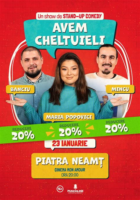 Bilete Piatra Neamt Stand Up Comedy Cu Maria Popovici Mincu I