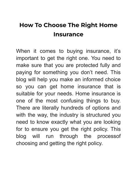 Ppt How To Choose The Right Home Insurance Powerpoint Presentation Free Download Id11859846