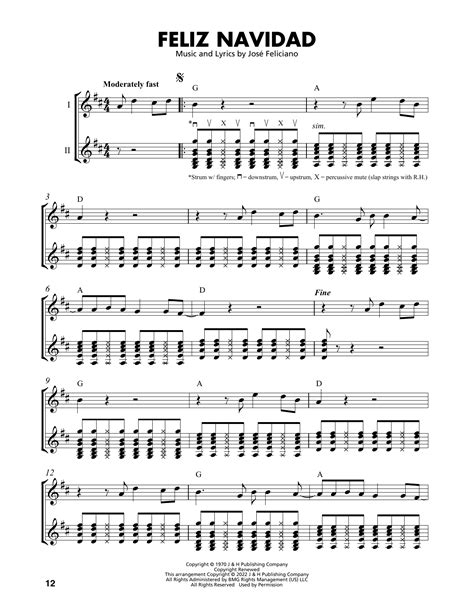 Guitar Chords Feliz Navidad